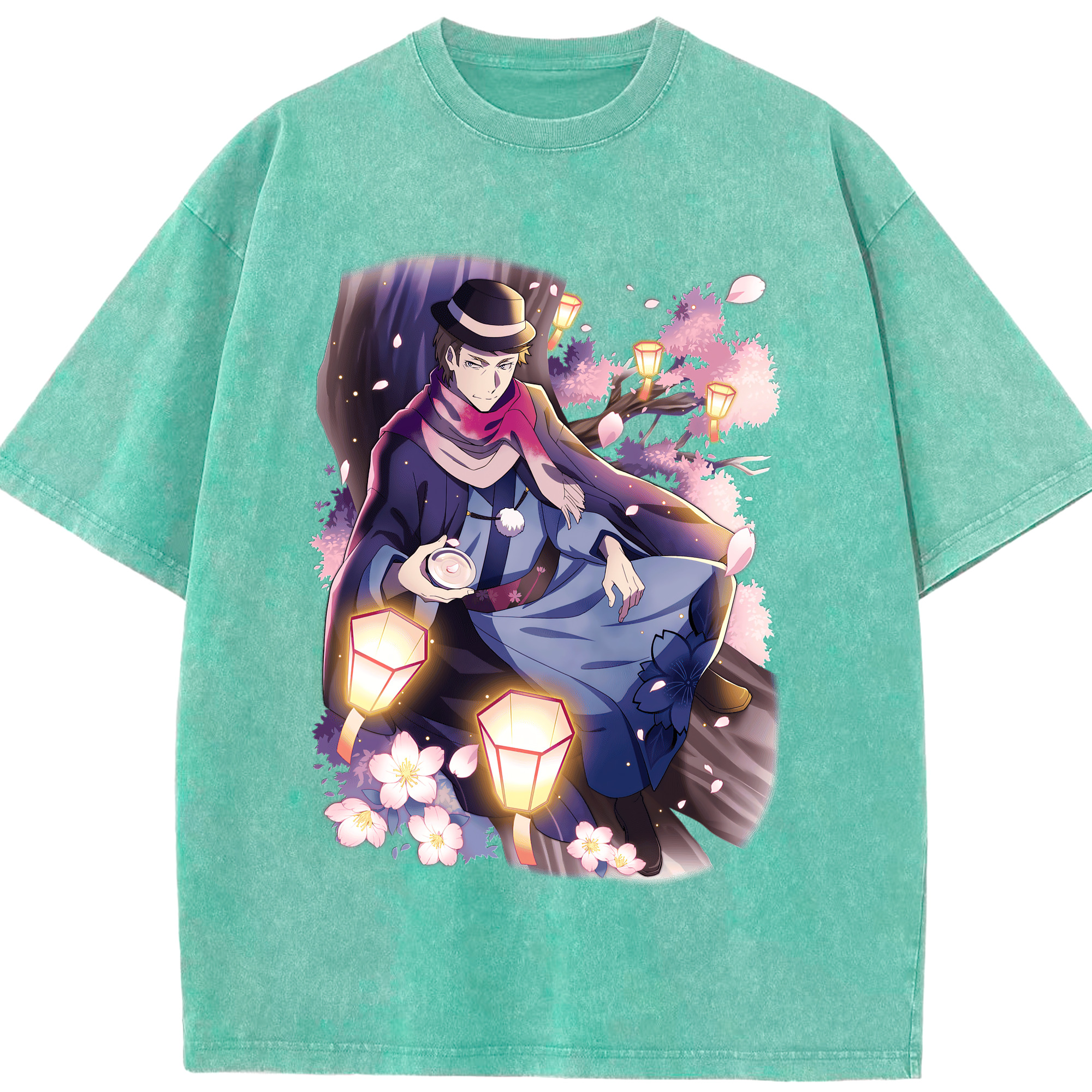 （画像用） 文豪ストレイドッグス Bungo Stray Dogs 綿100% ヴィンテージ風 半袖Tシャツ（フロントプリント）